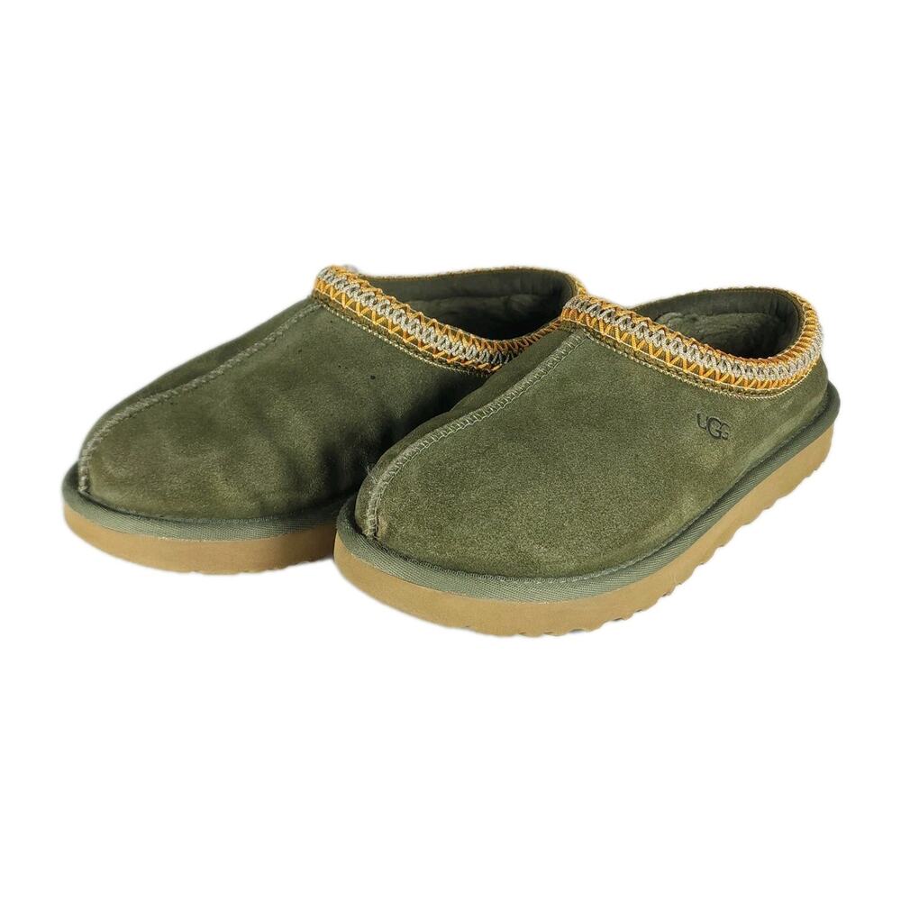 UGG Women's Tasman US 7 Burnt Olive Suede Sheepskin Lined Slippers Shoes